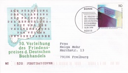 Germany FDC 1999 Friedenspreises D. Deutschen Buchhandels   (DD13-4) - FDC: Covers