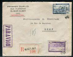 Algérie - Enveloppe Commerciale En Recommandé De Alger Pour Lyon En 1948 - Ref D179 - Storia Postale