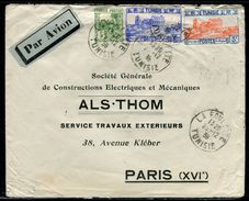Tunisie - Enveloppe De La Goulette Pour Paris En 1939 - Ref D180 - Storia Postale