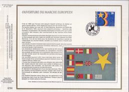 Carte Max CEF Soie 2485 Ouverture Du Marché Européen - 1991-2000