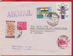 PAR AVION LETTER  COVER INDIA INDE SENT GERMANY - Poste Aérienne