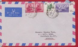 PAR AVION LETTER  COVER INDIA INDE SENT AUSTRIA - Poste Aérienne