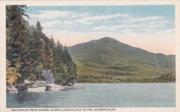 New York Lake Placid Whiteface Mountain From Moose Island - Adirondack