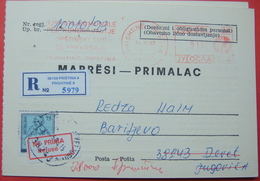 1993 RECOMMANDE INVITATION *PRISTINA To DEVET JUGOVICA* REFUSE, KOSOVO-SERBIA. RRRR, STAMP REFUGEES - Other & Unclassified