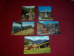 LOT DE 5 CARTES POSTALES  D'AUTRICHE  OSTERREICH  THEME LE TRAIN  TOUS AVEC TIMBRE REF 4104 - Collections