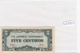 Billets -B2889 -Philippines -RARE 5 Centavos Japanese  Government (type, Nature, Valeur, état... Voir  Double Scans) - Philippinen