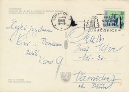 M0615 - Czechoslovakia (1968) Luhacovice: (logo) Spa Centuries-old Tradition (postcard: Spa Luhacovice) Tariff: 30 H - Bäderwesen