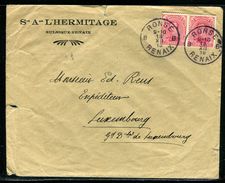 Belgique - Enveloppe Commerciale , Illustrée Au Verso ,de Renaix Pour Luxembourg En 1918 - Ref D207 - 1915-1920 Albert I