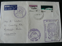 1976 BEAUTIFUL LETTER FROM "SCOTT BASE " TO ENGLAND.. WITH BEAUTIFUL STAMPS..//..BEI TIMBRI SU BASE SCOTT X  INGHILTERRA - Lettres & Documents