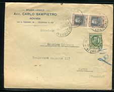 Italie - Enveloppe Commerciale De Novara Pour Paris En 1928 - Ref D215 - Storia Postale