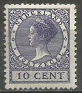 Netherlands  - 1929 Queen Wilhelmina 10c  MLH **   SG 430 - Nuovi