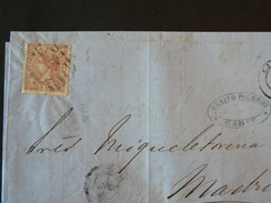 1888..ANCIENT LETTER  FROM CADIZ  TO  MADRID WITH BEAUTIFUL POSTAGESTAMP..//.. LETTERA DA CADIZ PER MADRID - Storia Postale