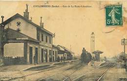 121217 - 72 COULOMBIERS - Gare De La Hutte Colombiers - Chemin De Fer Train - Autres Communes
