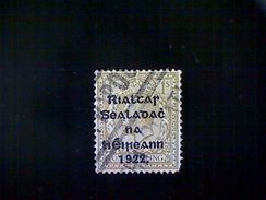 Ireland (Éire), Scott #18, Used (o), 1922, Provisional Government Overprint, Thom First, 1/, Bister - Gebruikt