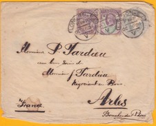 1894 - Entier Postal Enveloppe 1 Penny Avec Complément 1 D Et 1 1/2 De Londres London EO , GB Vers Arles, France  - Obli - Storia Postale