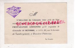 87- BUSSIERE POITEVINE-LAMBERGEMENT- CARTE AERO CLUB LIMOUSIN-FETE PROPAGANDE AERIENNE 13-10-1944-AVIATION-CONFOLENS - Documenti Storici