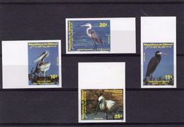 Djibouti 1991, Water Birds, 4val IMPERFORATED - Albatros