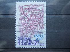 VEND BEAU TIMBRE DE FRANCE N° 2140 , " O " DE " COMBET " BLEU !!! - Gebraucht