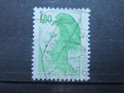 VEND BEAU TIMBRE DE FRANCE N° 2375 , BANDE PHOSPHORE A CHEVAL VERTICALEMENT !!! - Used Stamps