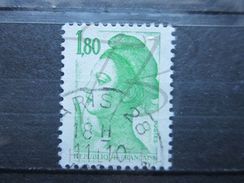 VEND BEAU TIMBRE DE FRANCE N° 2375 , BANDE PHOSPHORE A CHEVAL HORIZONTALEMENT !!! (a) - Used Stamps