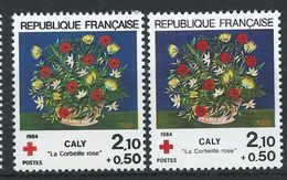 [17] Variété : N° 2345 Croix-rouge Double-frappe Du Noir + Normal  ** - Unused Stamps