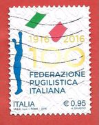 ITALIA REPUBBLICA USATO - 2016 - Federazione Pugilistica Italiana - 0,95 € - S. 3664 - 2011-20: Used