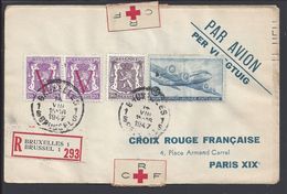 FR - 1946-47 - Document En Plusieurs Volets Se Tenant De La Croix Rouge Française - Circuit France-Belgique - B/TB - - Croix Rouge