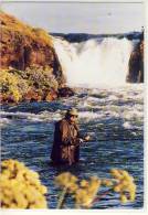 ISLAND FISHING IN LAXÁ Í AÖALDAL MOST BEAUTIFUL RIVER USED 2 X NICE STAMP EUROPA CEPT 1985 - Islande