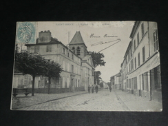 CPA Carte Postale, Val D'Oise 95, St Saint-Brice Sous Forêt, L'Eglise Grande Rue, Animée - Saint-Brice-sous-Forêt