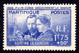 GSC - 1938 - P. Et M. CURIE - NEUF** LUXE/MNH - MARTINIQUE - Yvert N° 167 - 1938 Pierre Et Marie Curie