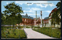 A9649 - Werdau - Johannisplatz Und Kriegerdenkmal - Alfred Elstner - Werdau