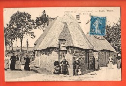 GAM-06  Plouaret  Vieille Maison, TRES ANIME. Cachet Frontal 1921 - Plouaret