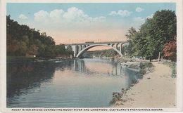 AK Cleveland Rocky River Bridge Connecting Fashionable Suburb Rocky River And Lakewood Ohio OH United States USA - Cleveland