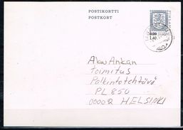 FINLANDE / Entier Postal  Du  06/11/1984  à Destination D'Helsinki - Interi Postali