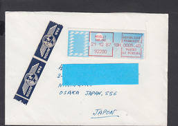 FRANCIA 1987 -lettera Per Il Giappone -timbres De  Distributeur - Other & Unclassified