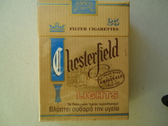 GREECE EMPTY TOBACCO BOXES IN DRACHMAS  CHESTERFIRLD - Empty Tobacco Boxes