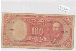 Billets -B2904 -Chili-100 Pesos (type, Nature, Valeur, état... Voir  Double Scans)-Envoi Gratuit - Chile