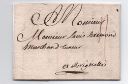 COMTE DE NICE - 1750 - LETTRE De NICE (ALPES MARITIMES) Pour BRIGNOLES (VAR) - 1701-1800: Precursors XVIII