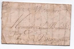 1749 - LETTRE De GRASSE (VAR / ALPES MARITIMES) Pour BRIGNOLES (VAR) - 1701-1800: Vorläufer XVIII