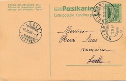 Entier Postal Noirmont Pour Locle - Interi Postali