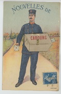CABOURG - Jolie Carte à Système Facteur Avec Sacoche Apportant Des "NOUVELLES DE CABOURG " - Cabourg