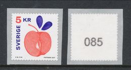 Sweden 2017. Facit # 3193. Apple , Coil With Control # 085. MNH (**) - Nuevos