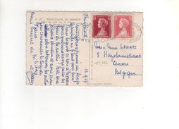 Beaux Timbres  Yvert N° 481 , 482 Sur Carte , Postcard Du 19/09/1957 - Cartas & Documentos