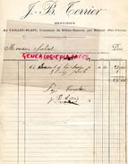 87- RILHAC RANCON AU CAILLOU BLANC- RARE FACTURE MANUSCRITE SIGNEE J.B. TERRIER-MENUISIER-MENUISERIE-1912 - Old Professions