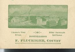Entier De Suisse  N° 81  Avec Repiquage  : Distillerie  Fluckiger  à Couvet (liqueurs Fines - Spiritueux) - Wein & Alkohol