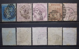 Grossbritannien Victoria 1841 - 1881 Mi.Nr.4,14,65II,56,47 Gestempelt WZ KW 150,-     (R441) - Usados