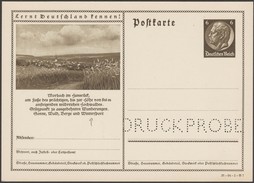 Allemagne 1937. Entier Touristique Perforé Specimen. Morbach Im Hunsrück, Houblon, Sports D'hiver, Soleil, Forêts - Bières