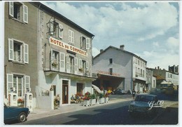 Cunlhat-Hôtel Du Commerce-Façade Et Terrasse Sud Et Rue De La Poste (Verso Décollée Proprement D'un Cahier,voir Scan) - Cunlhat