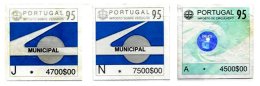 PORTUGAL, Automobile Licence, PB 599, 602, 615, Cat. € 18 - Ungebraucht