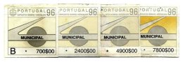 PORTUGAL, Automobile Licence, PB 636, 641, 644, 647, Cat. € 20 - Neufs